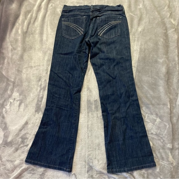 Old Navy Dark Wash The Diva Bootcut Denim Jeans Light Stretch LowMid Rise Size 6 - Picture 3 of 11